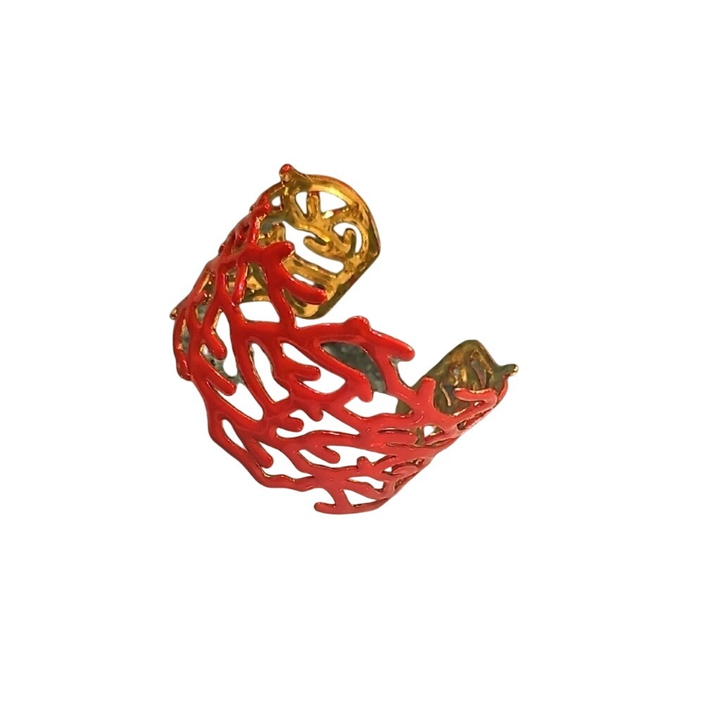 Red And Gold Nautical Coral Fashion Bracelet